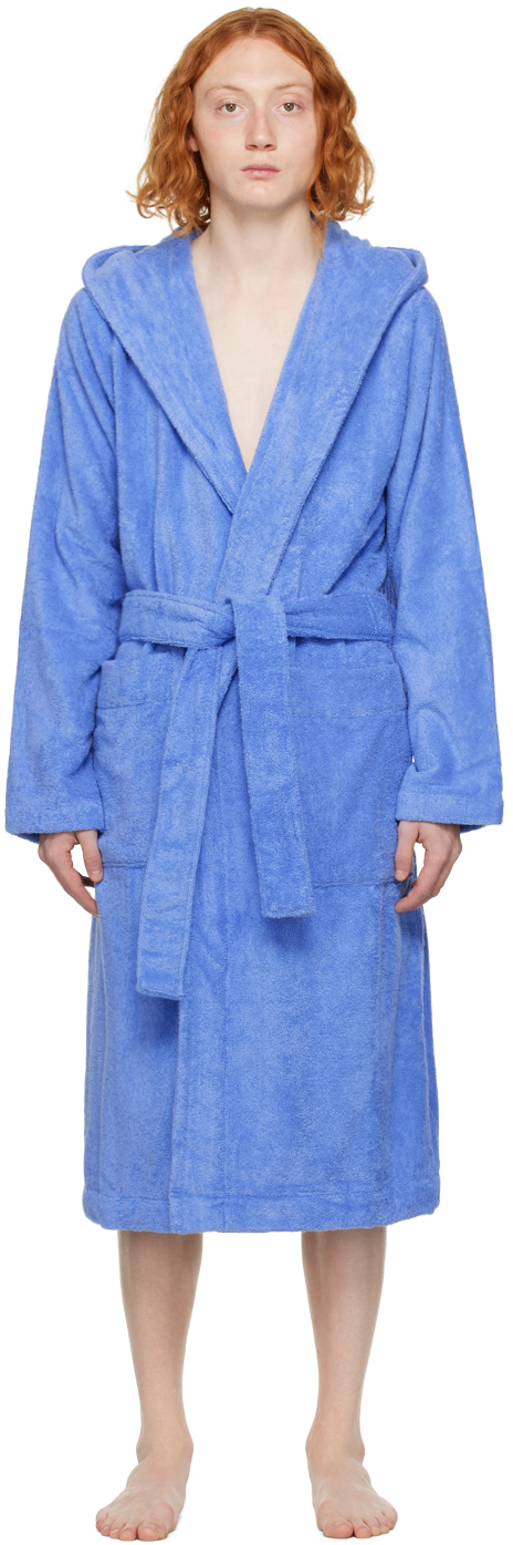 Blue Oversized Hooded Bathrobe