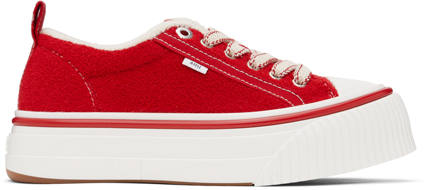 Ami Alexandre Mattiussi Red 1980 Trainers In Scarlet Red/681