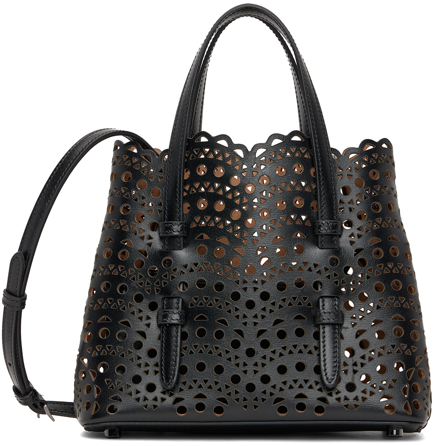 ALAÏA Black Mina 20 Top Handle Bag