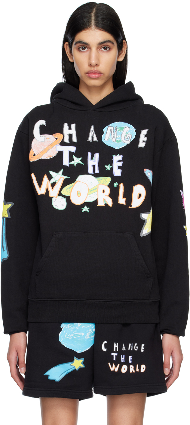 Kids Worldwide Black 'Change The World' Hoodie