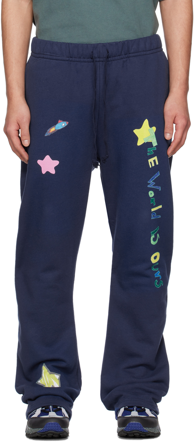 Kids Worldwide Navy 'The World Is Ours' Lounge Pants