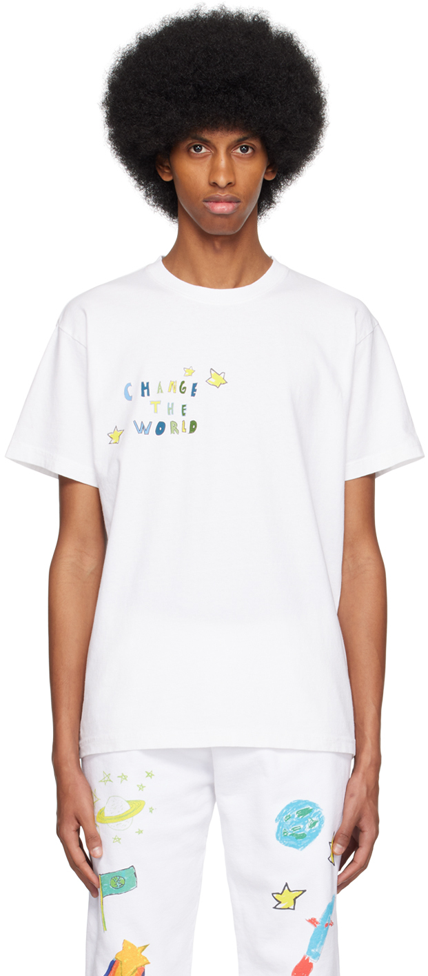Kids Worldwide White 'Change The World' T-Shirt