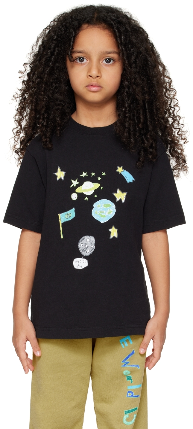 Shop Kids Worldwide Kids Black Planet T-shirt