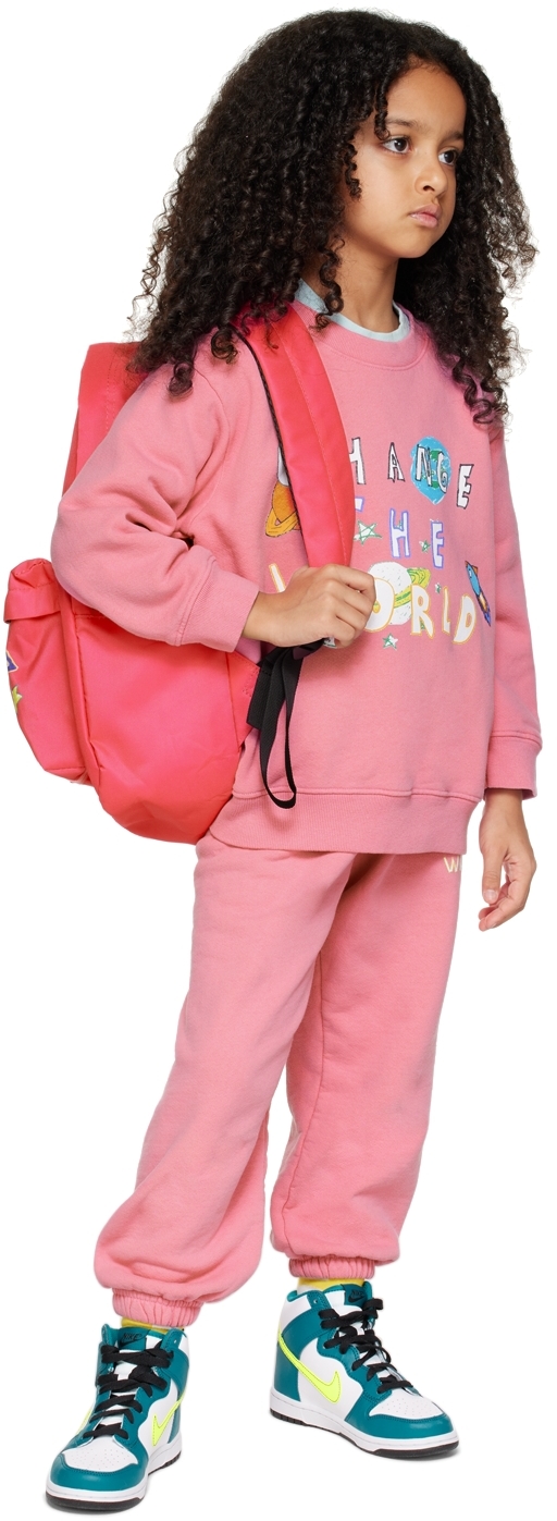 Kids Worldwide Little Kid's & Kid's Change The World Sweatpants In Pink Rose