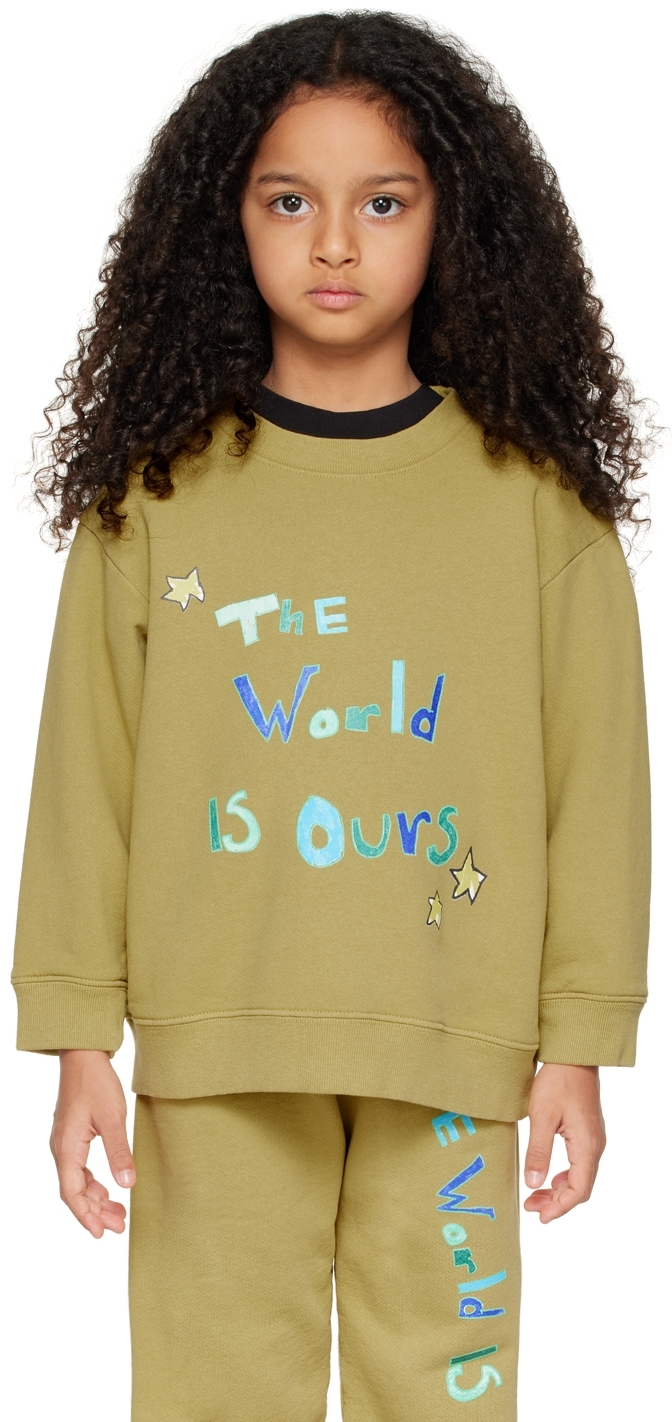 Kids Worldwide Kids Green 'the World Is Ours' Sweatshirt