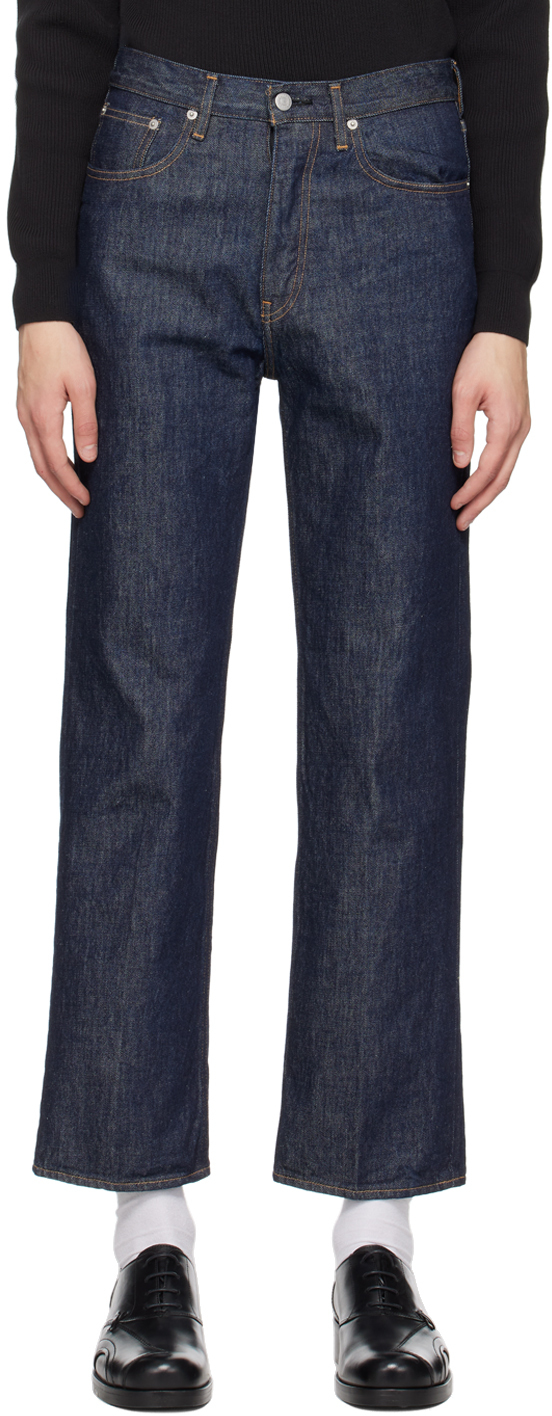 Indigo Hard Twist Jeans by AURALEE on Sale