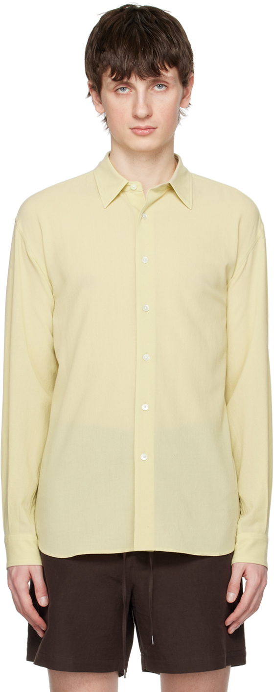 AURALEE Yellow Viyella Shirt
