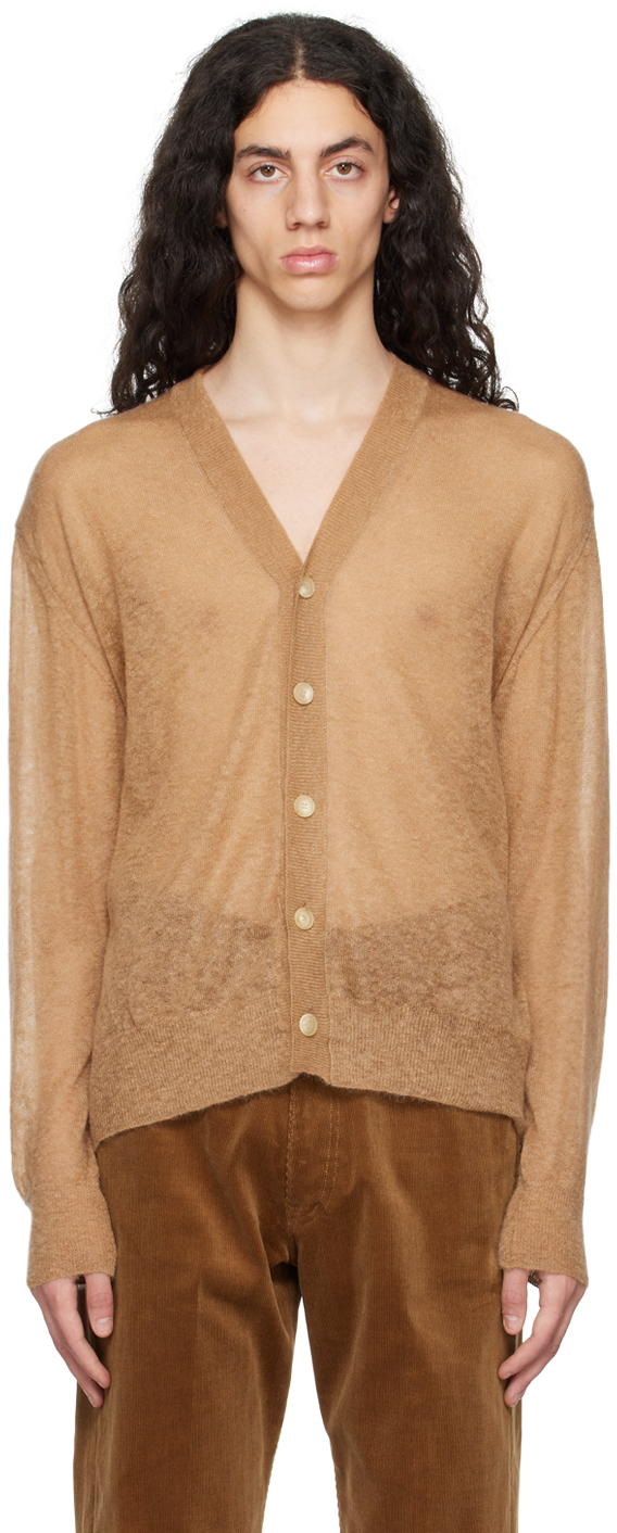 Tan Buttoned Cardigan by AURALEE on Sale