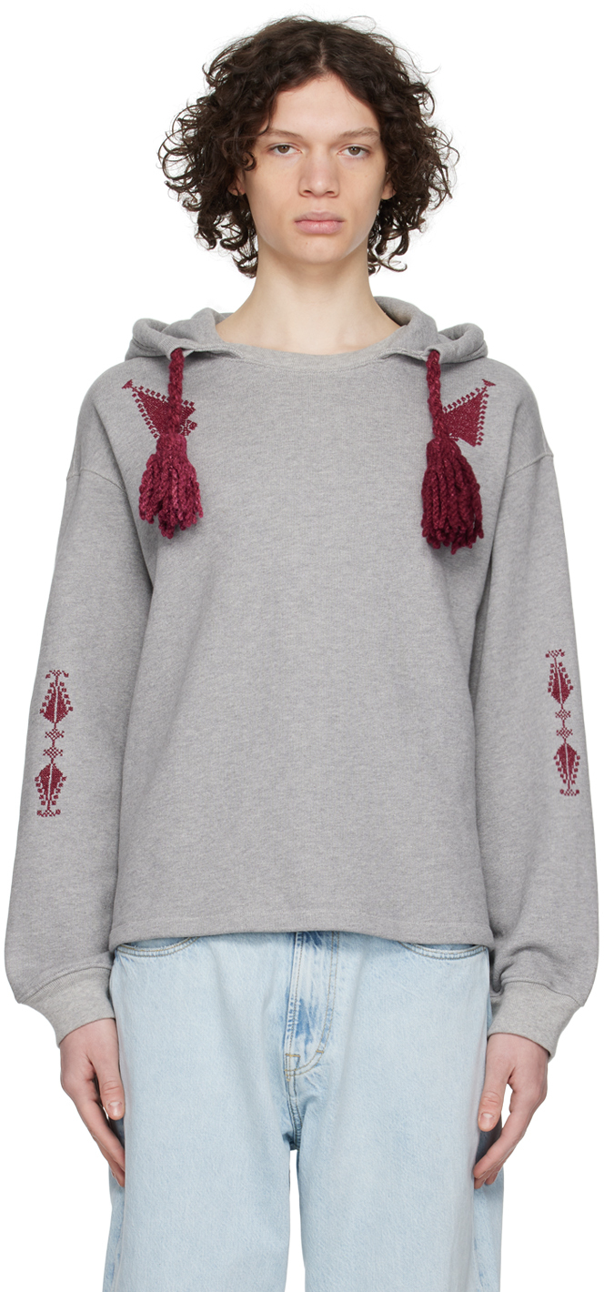 Gray Makhlut Lakiya Hoodie by ADISH on Sale