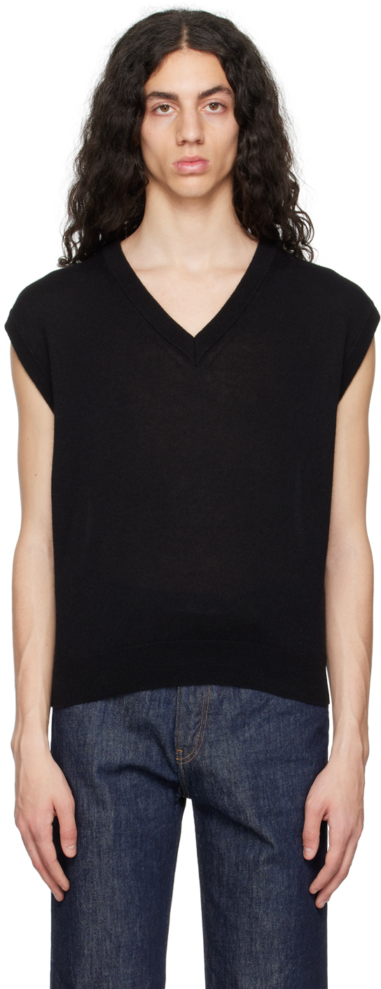 Black V-Neck Vest