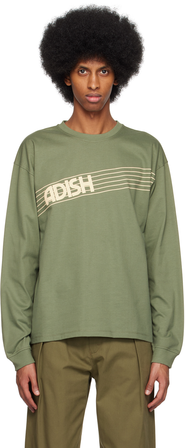Adish Khaki Zahara Long Sleeve T-shirt In Green