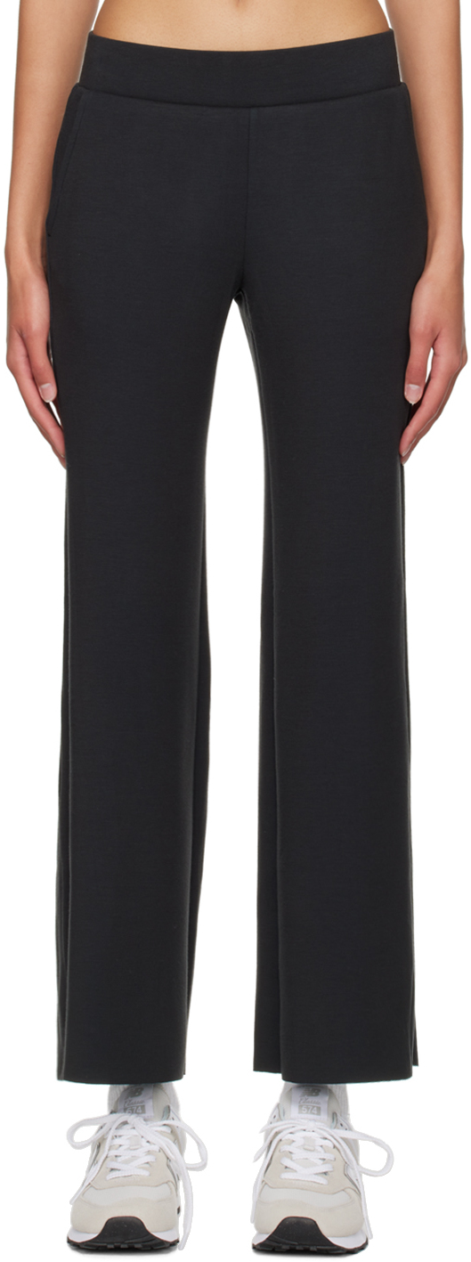 Outdoor Voices Superform Rib Kick Flare Leggings In Black