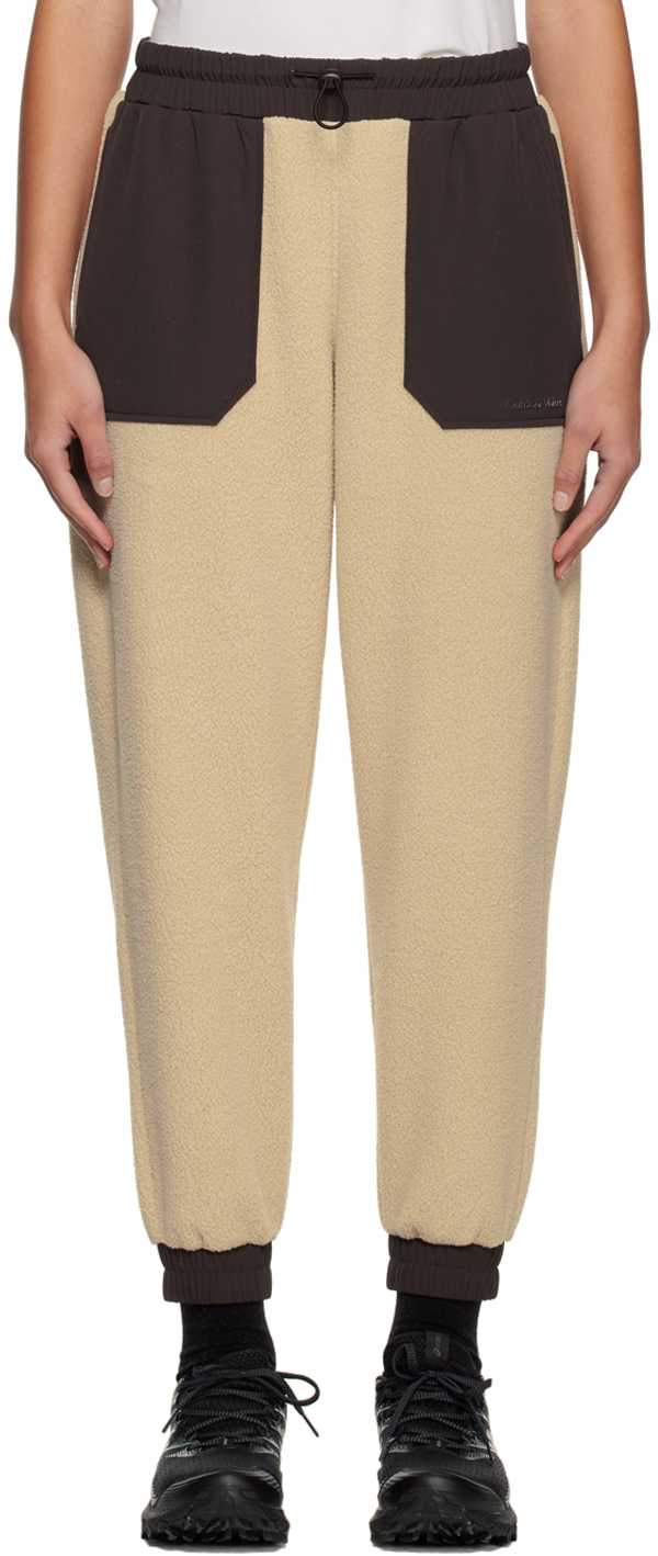Beige PrimoFleece Jogger Lounge Pants by Outdoor Voices on Sale