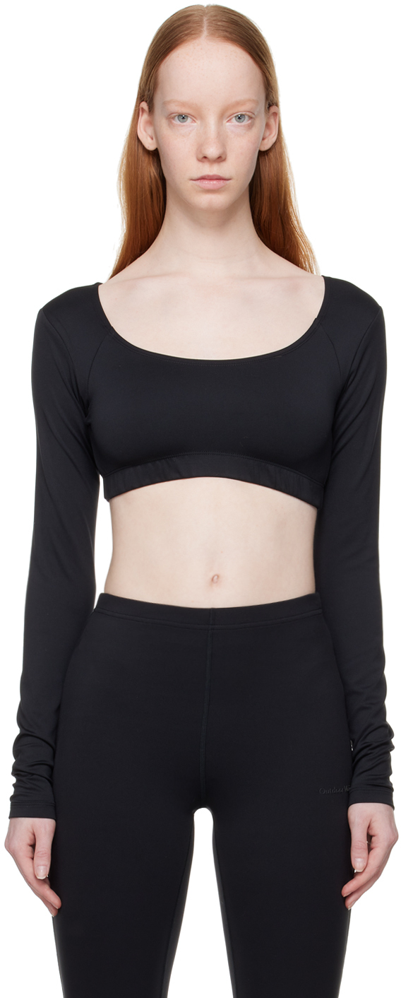 Outdoor Voices Cropped Sculpt Top In Black