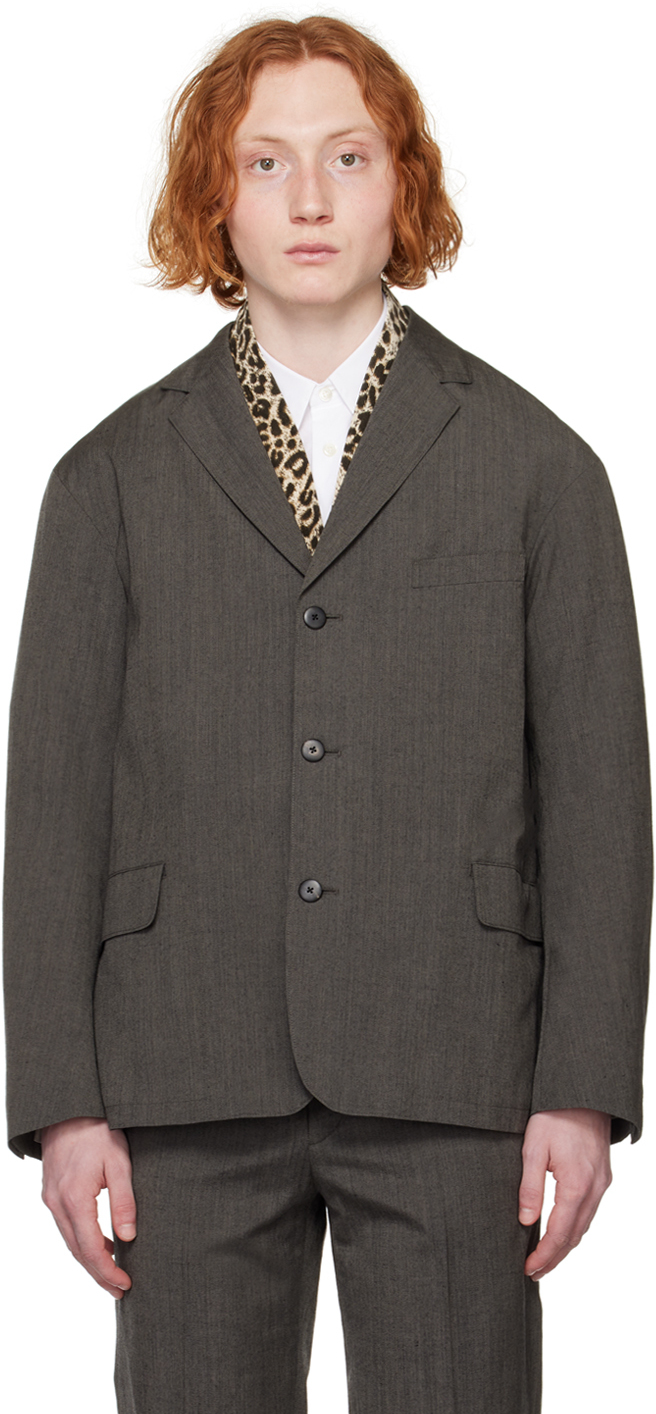 Gray Yardbird Blazer In Grey