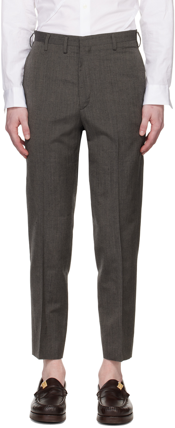 Visvim: Gray Dalton Trousers | SSENSE