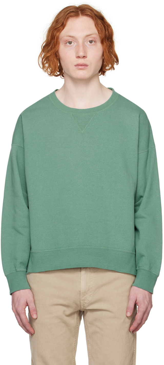 visvim: Green Jumbo Sweatshirt | SSENSE