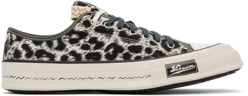Shop Visvim Gray Skagway Leopard Lo Sneakers In Grey