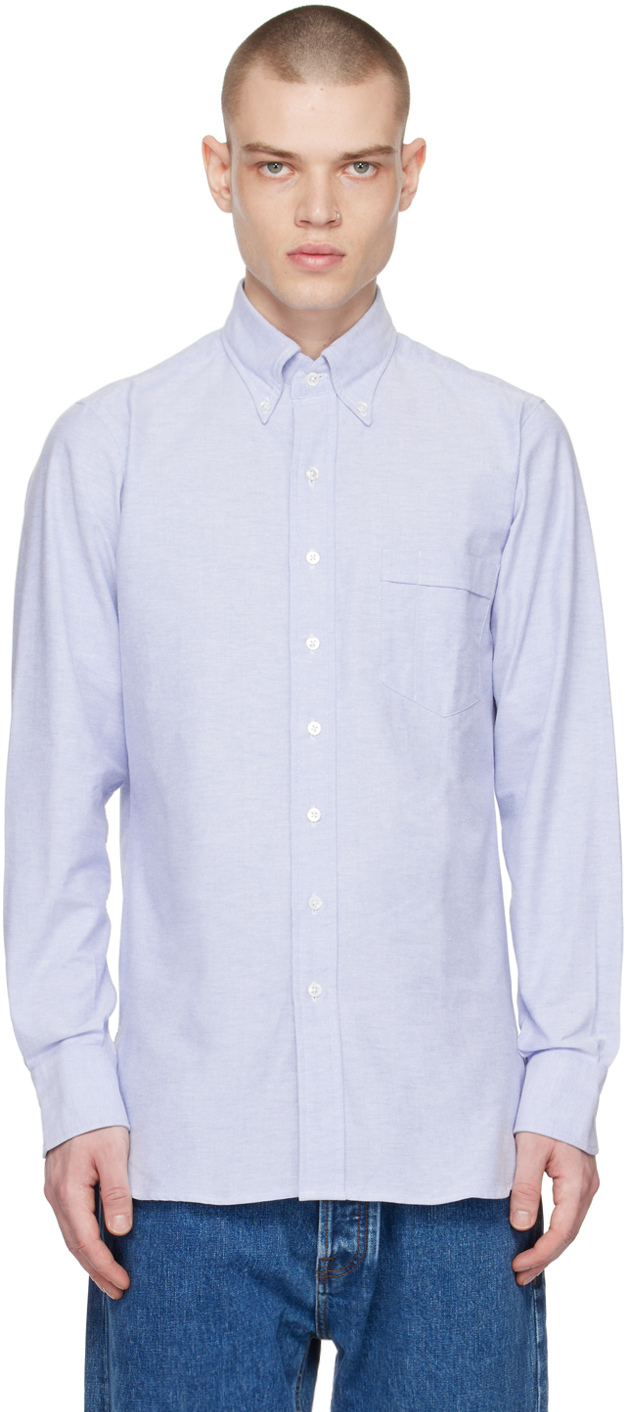 Drake's Blue Button-Down Shirt