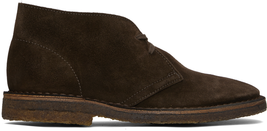Drake's: Brown Suede Clifford Desert Boots | SSENSE