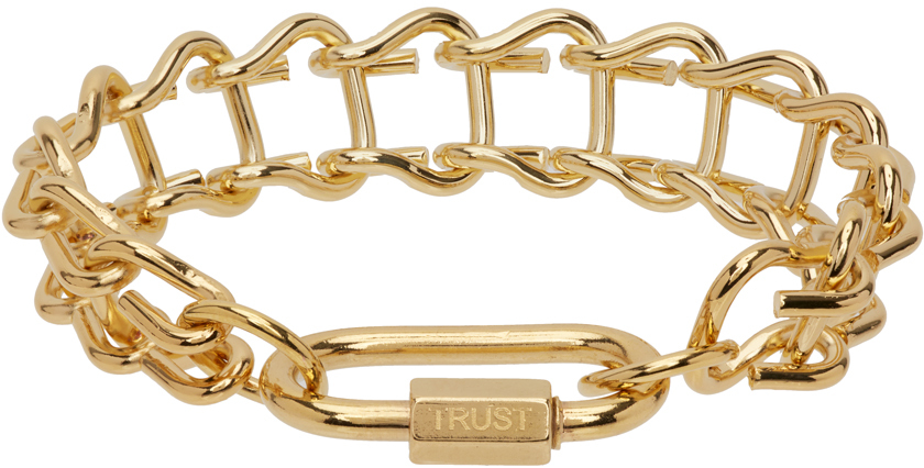 IN GOLD WE TRUST PARIS Gold Vintage Link Bracelet