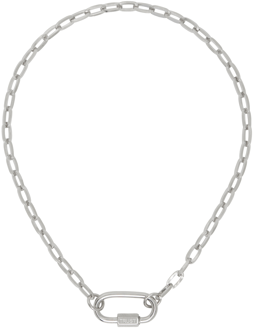 In Gold We Trust Paris Silver Cable Chain Necklace