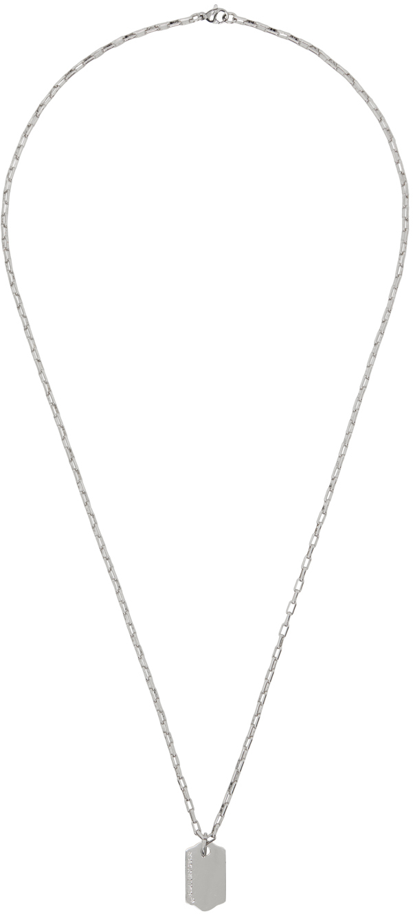 IN GOLD WE TRUST PARIS Silver Price Tag Necklace SSENSE