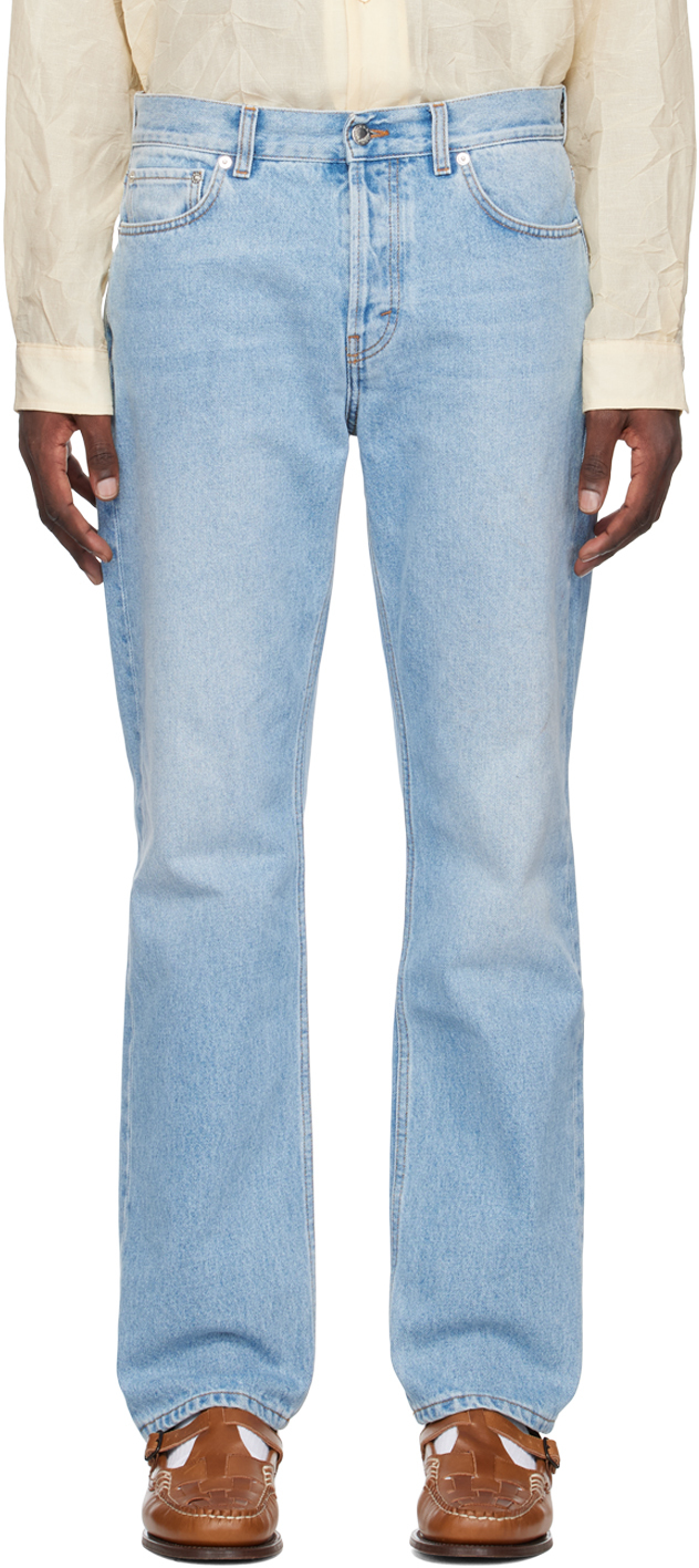 Séfr: Blue Straight Cut Jeans | SSENSE