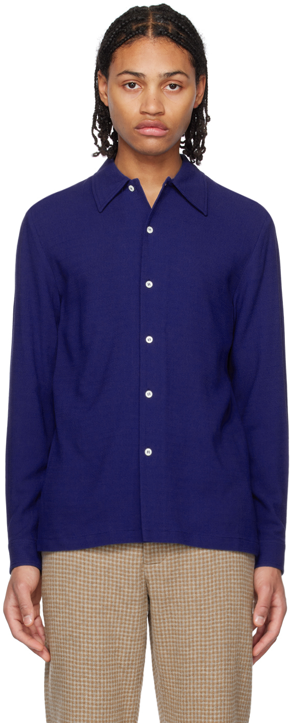 Blue Rampoua Shirt by Séfr on Sale