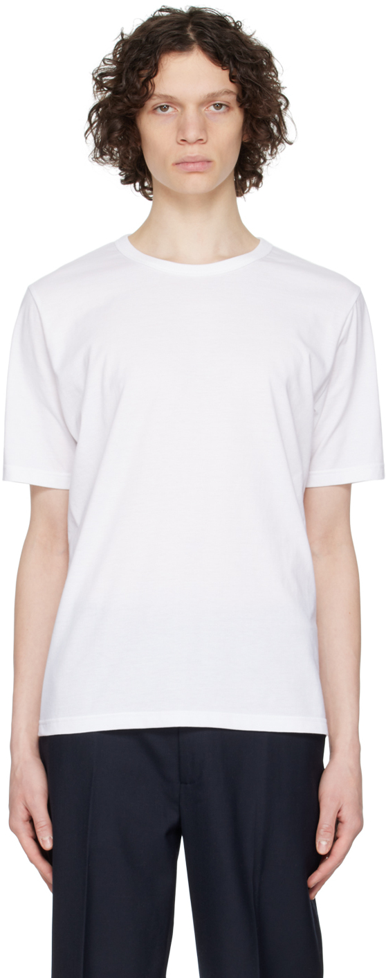 Séfr Luca Cotton Blend T-shirt In White