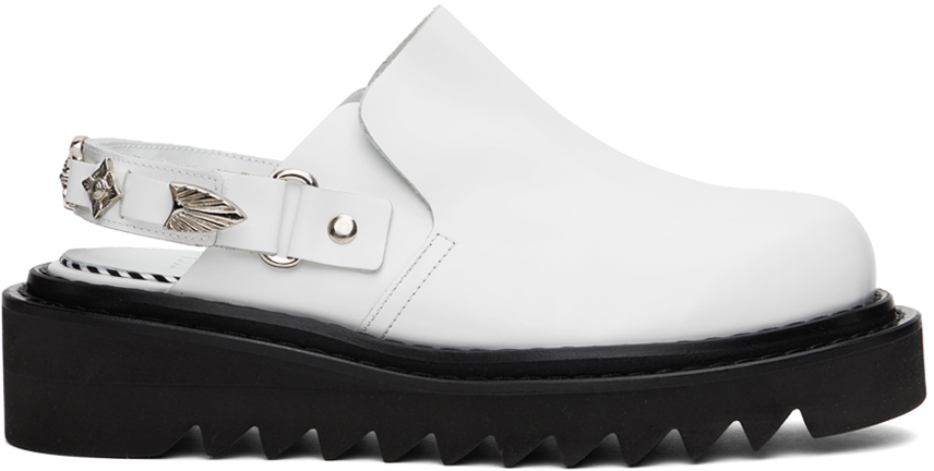 Shop Toga White Hardware Loafers In Aj1239 White