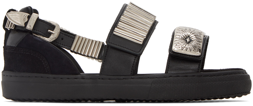 Black Sneaker Sandals by Toga Pulla on Sale