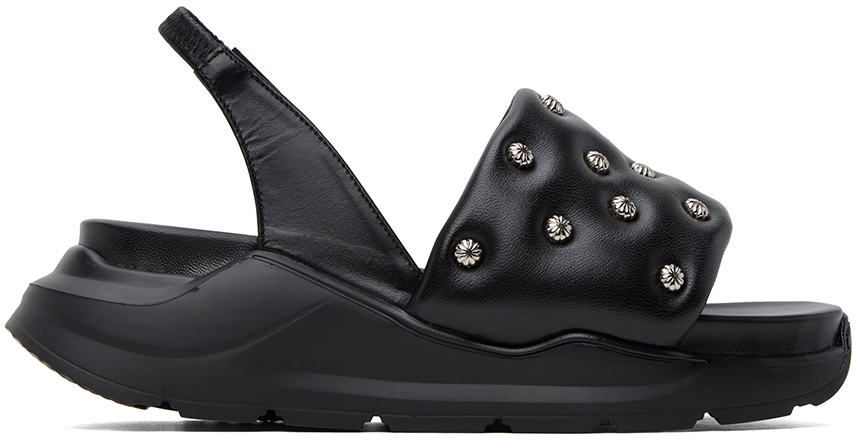 Black Embellished Sandals