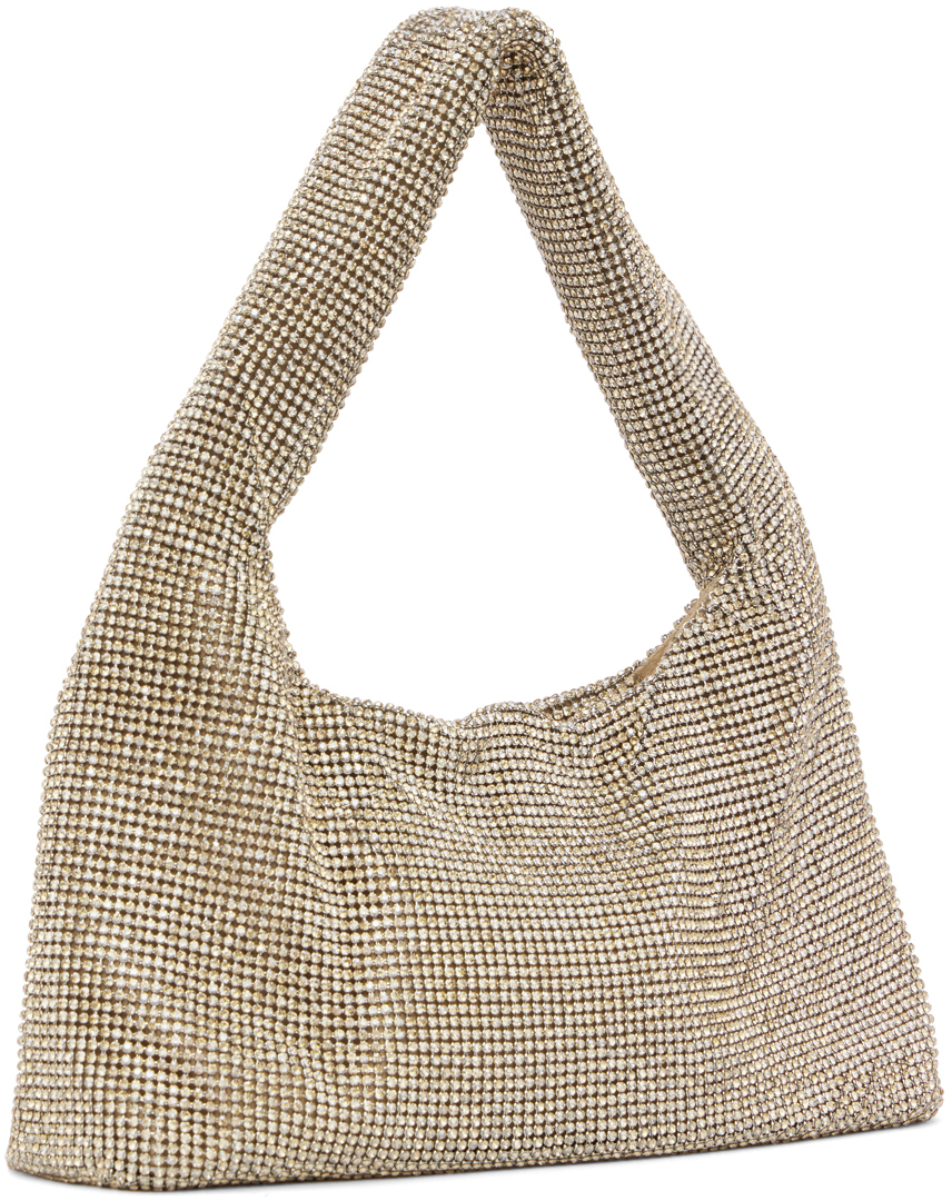 KARA Bronze Mini Crystal Mesh Shoulder Bag | Smart Closet