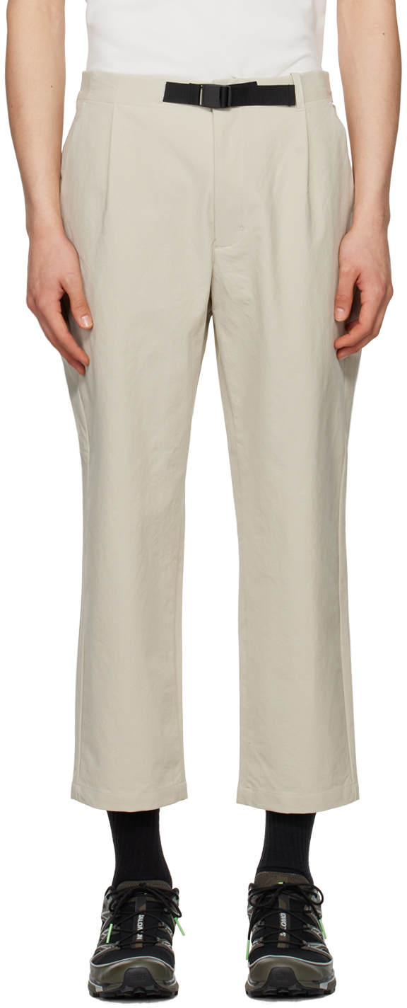 Goldwin Beige One-tuck Trousers In Light Beige