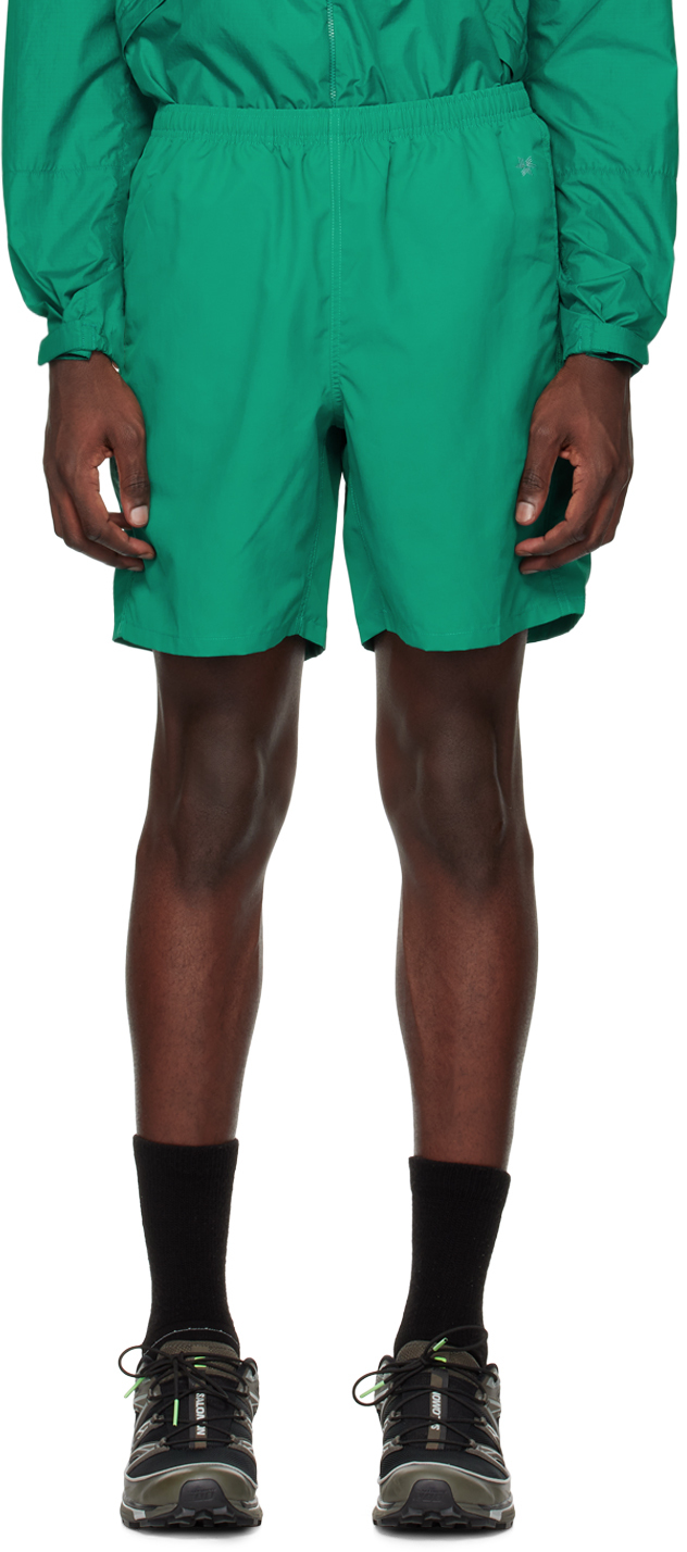 Goldwin: Green Embroidered Shorts | SSENSE