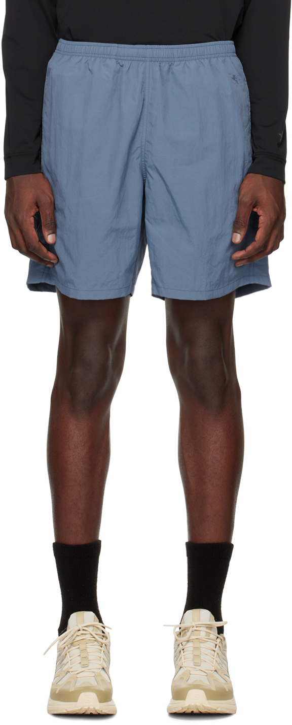 Goldwin Blue Embroidered Shorts | Smart Closet