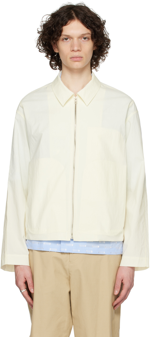 LE17SEPTEMBRE Off-White Crinkled Jacket