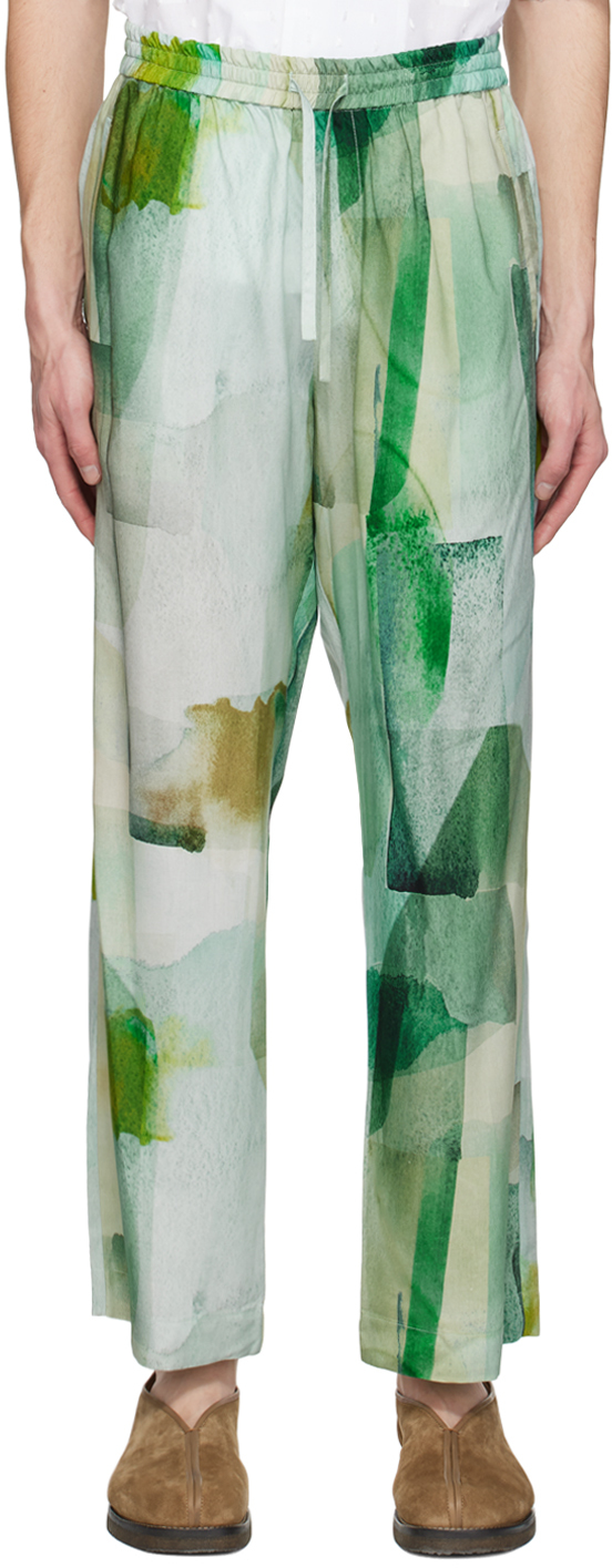 Green Printed Trousers