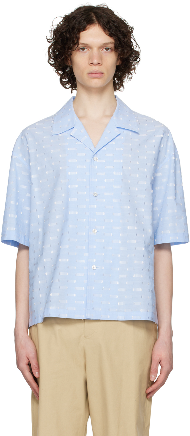 LE17SEPTEMBRE: Blue Frayed Shirt | SSENSE