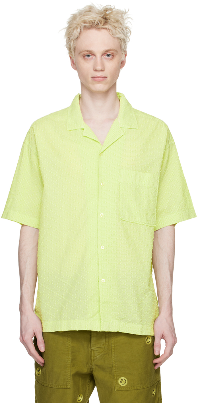 President's Green Patch Pocket Shirt In Cactus