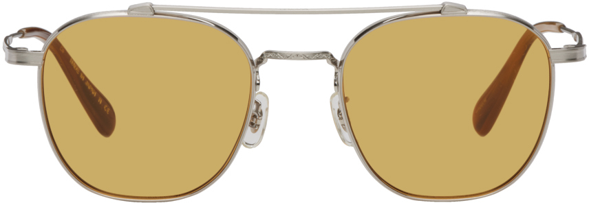 Oliver Peoples: Silver Mandeville Sunglasses | SSENSE