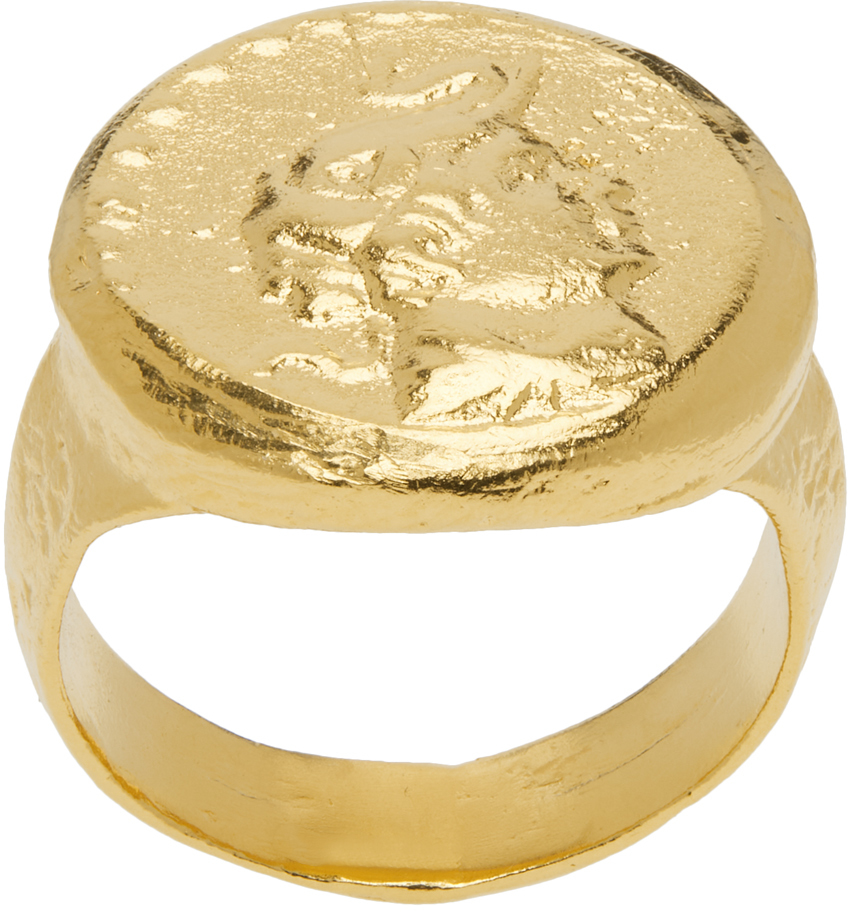 Dear Letterman: Gold Ahdeem Ring | SSENSE