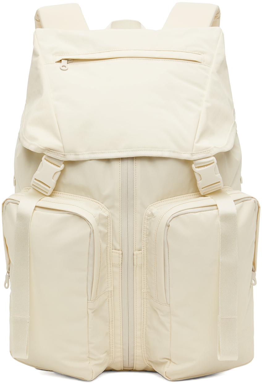 Off-White Double Clasp Backpack by mfpen on Sale