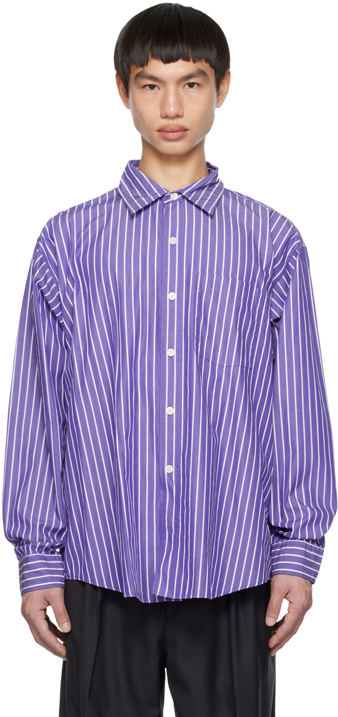 Recto Purple Oversized Shirt In Lv Lavender