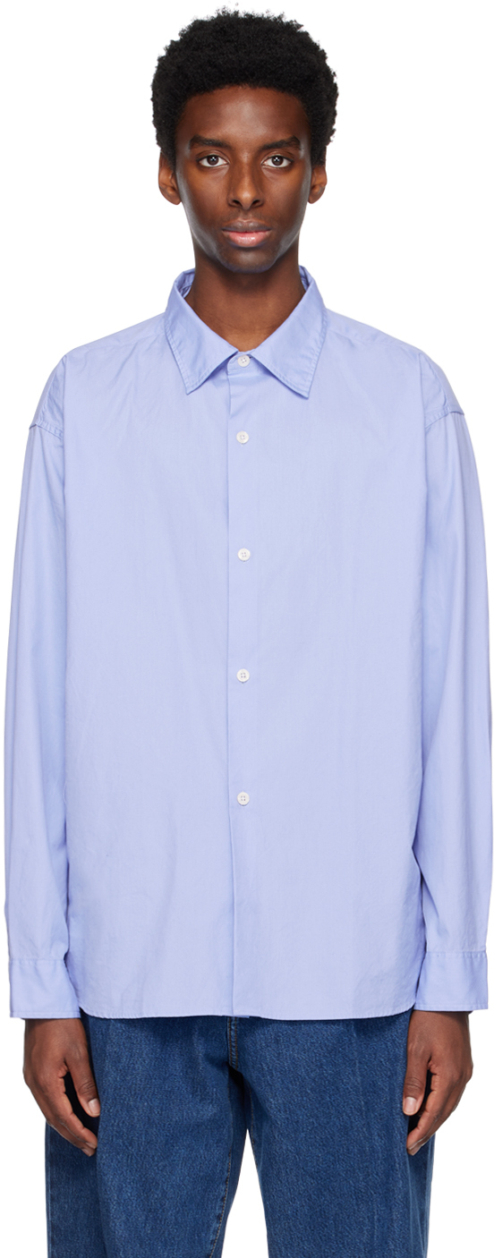 Mfpen Blue Generous Shirt In Blue Oxford
