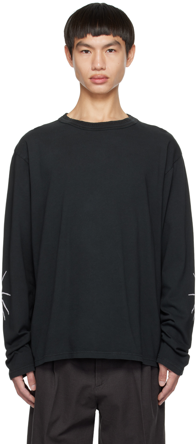 mfpen: Black Merch Long Sleeve T-Shirt | SSENSE UK