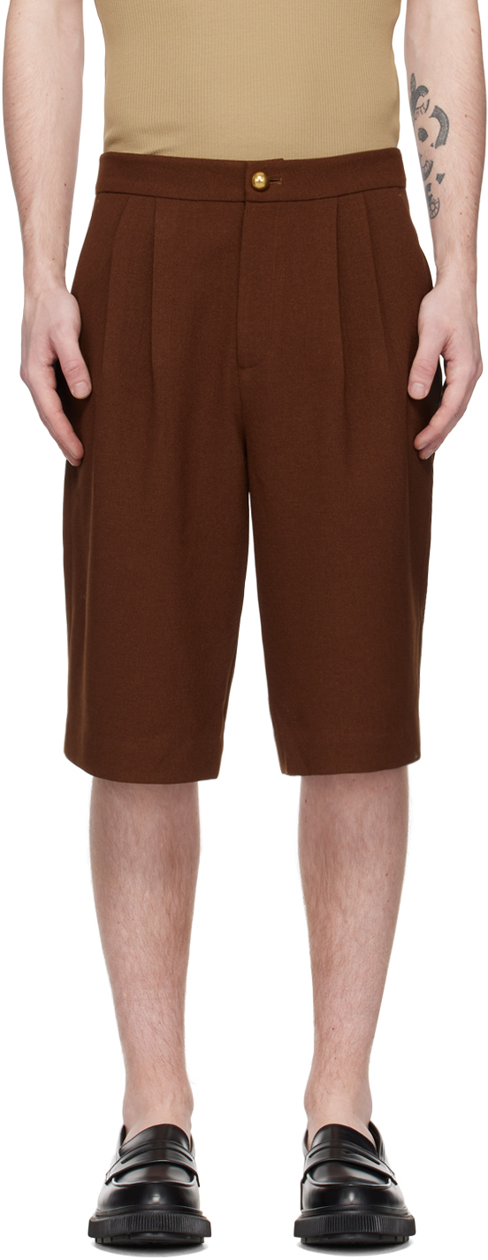 CALVINLUO Brown Four-Pocket Shorts