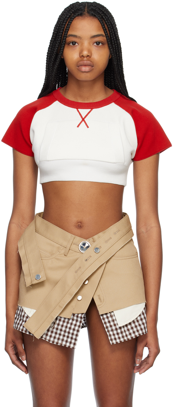 Meryll Rogge Red & White Beni Bischof Edition Mini Baseball T-Shirt