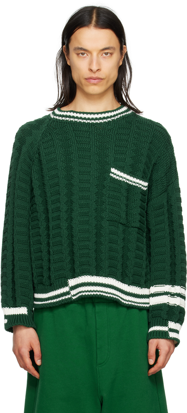 Meryll Rogge Green Striped Sweater